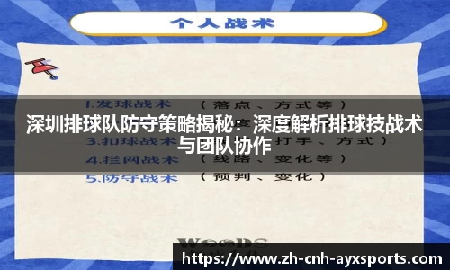 深圳排球队防守策略揭秘：深度解析排球技战术与团队协作